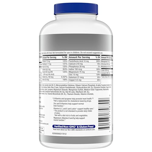 Men's 50+ Multivitamin – Vitamin D3, B-Vitamins, Zinc, Memory & Cognition, 200 Tablets