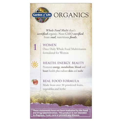 Organic Women’s Multivitamin One Daily Iron Biotin 30 Tablets