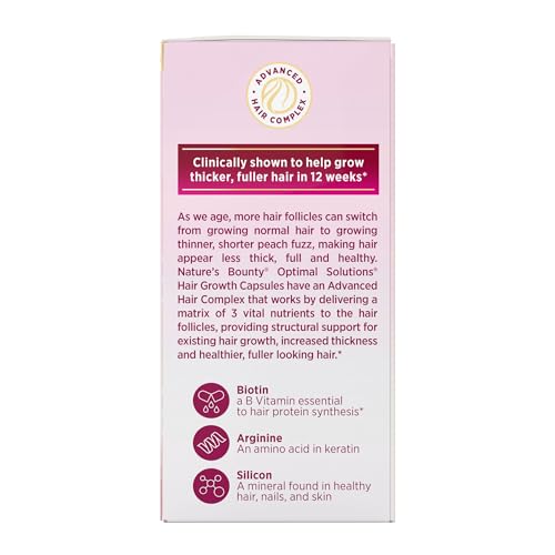 Hair Growth Supplement Biotin Silicon Arginine 30 Capsules