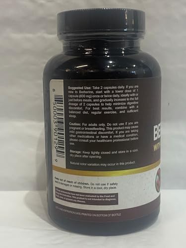 Berberine HCL 1200mg with Ceylon Cinnamon – 120 Capsules