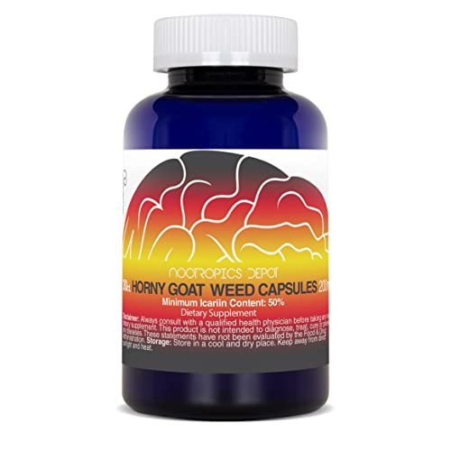 Horny Goat Weed 200mg Capsules for Libido, Energy & Performance Support 30 Ct