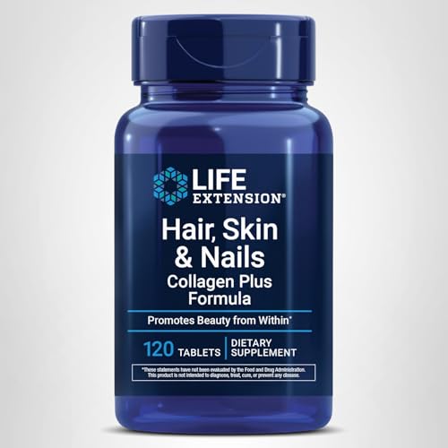 Hair Skin Nails Collagen Vitamins 120 Count