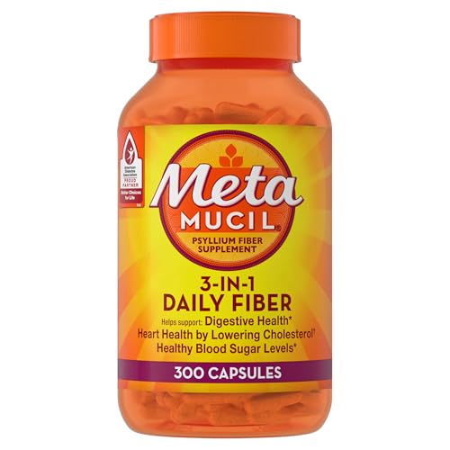 Psyllium Husk Fiber Capsules – Digestive Support, 300 Count