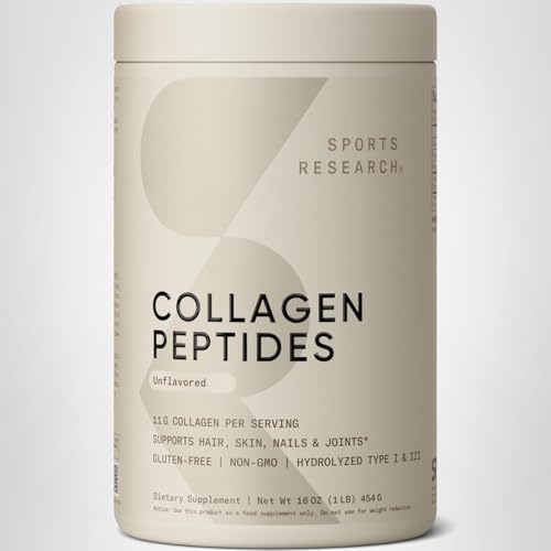 Collagen Peptides Powder Type I & III for Skin, Hair & Joint Support