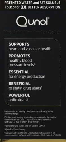 CoQ10 100mg Softgels High Absorption for Heart Health & Energy Support 120 Ct