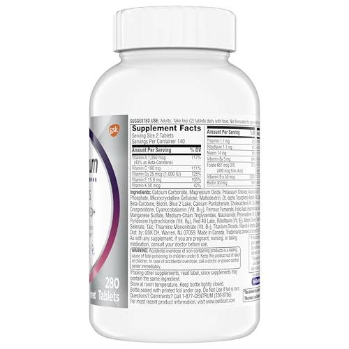 Women’s 50+ Multivitamin Vitamin D3 B Vitamins 280 Count