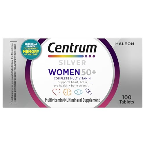 Women’s 50+ Multivitamin Vitamin D3 B Vitamins 100 Tablets
