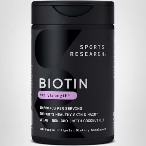 Biotin 10000mcg Hair Skin Support 120 Softgels