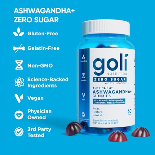 Ashwagandha Gummies KSM-66 for Stress, Mood & Relaxation Support Sugar Free