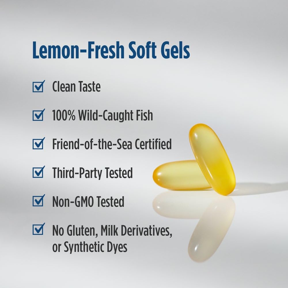 Omega-3 Fish Oil with Vitamin D3 for Heart, Brain & Immune Support