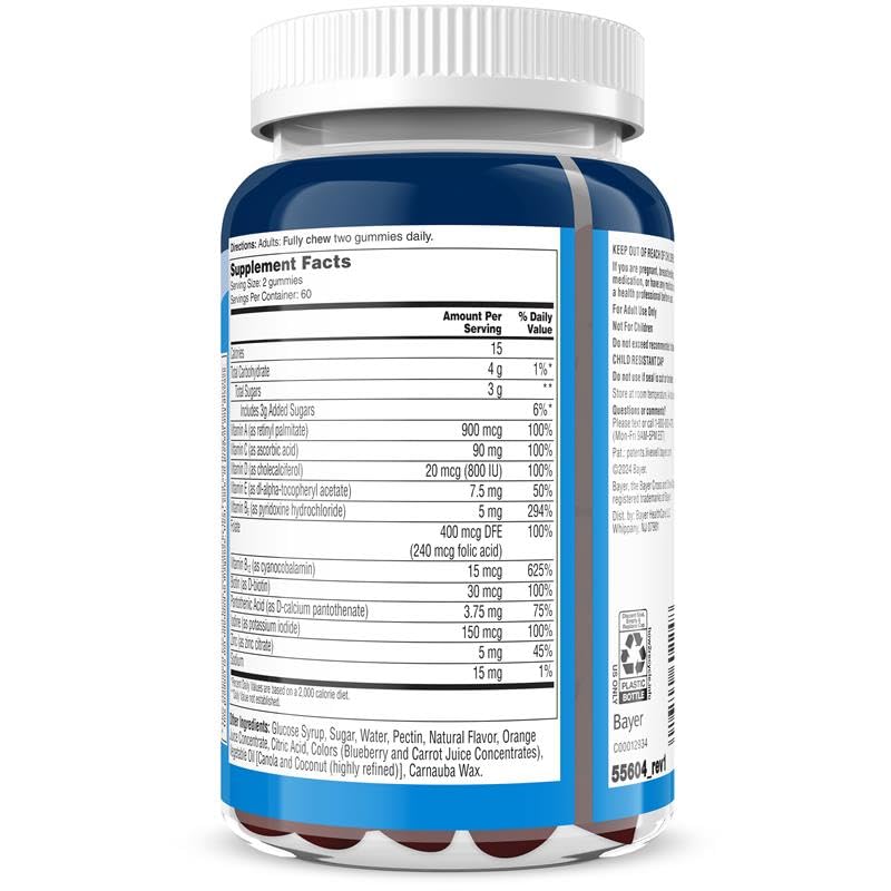 Men’s Multivitamin Gummies Daily Essentials Zinc 120 Count