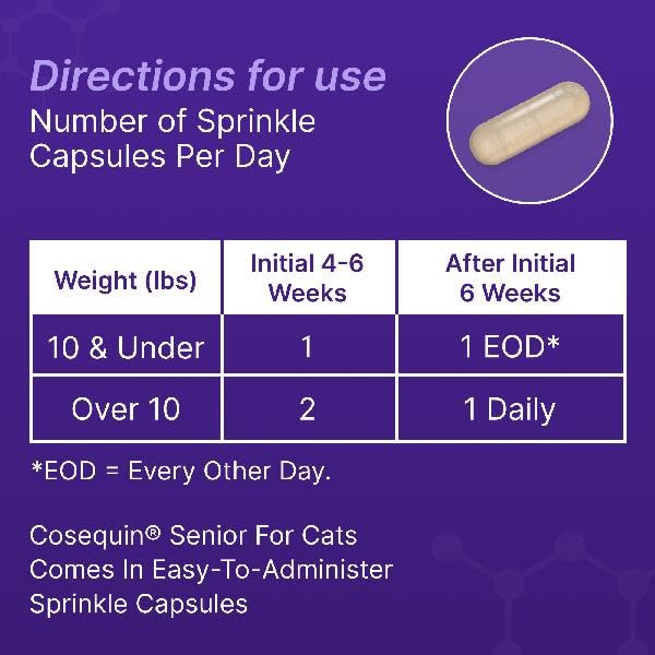 Senior Cat Joint Sprinkle Capsules – Glucosamine & Chondroitin 60ct