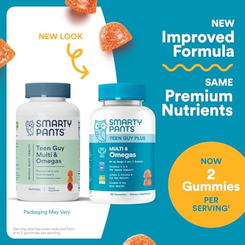 Teen Boys Multivitamin Gummies with Omega 3 DHA 60 Count
