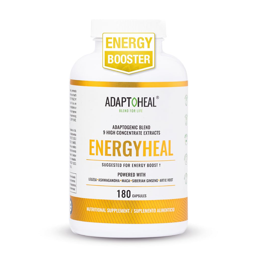Adaptogen Energy Supplement with Ashwagandha & Rhodiola – 180 Capsules