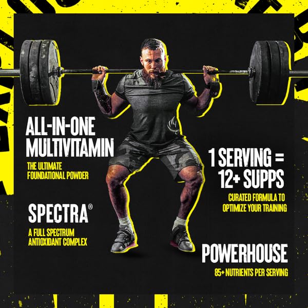 All-in-One Multivitamin Powder – Zinc, Vitamins B, C, D, Amino Acids, Enzymes, 60 Scoops