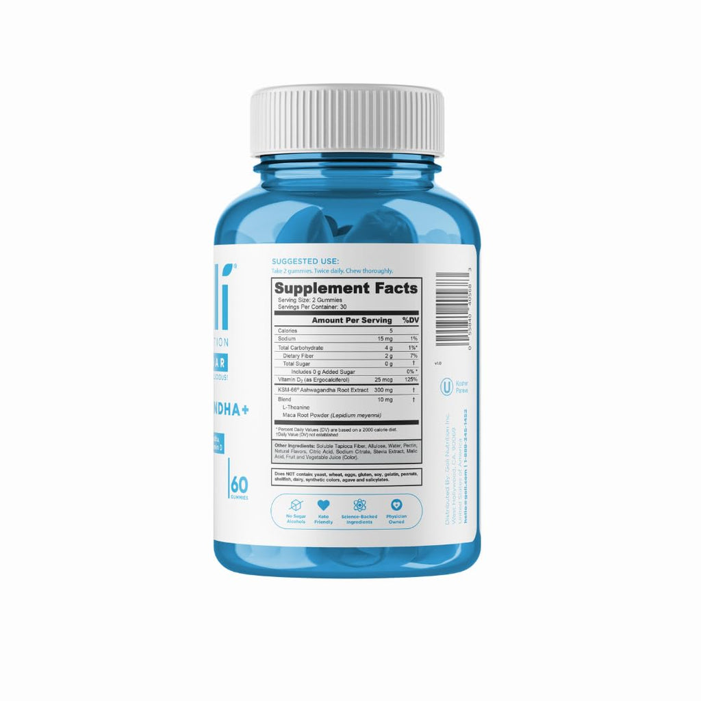Ashwagandha Gummies KSM-66 for Stress, Mood & Relaxation Support Sugar Free