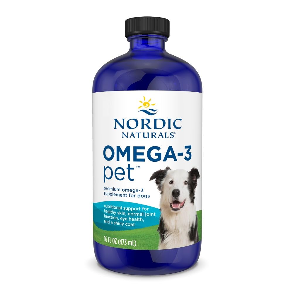 Omega-3 Fish Oil Liquid for Large Dogs – EPA & DHA 16oz
