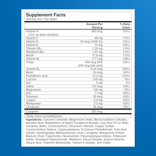 Men’s Multivitamin with Vitamin D Zinc B Vitamins 200 Count