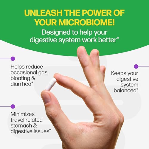 Probiotic Supplement with Prebiotics – Digestive Support, 60 Caps