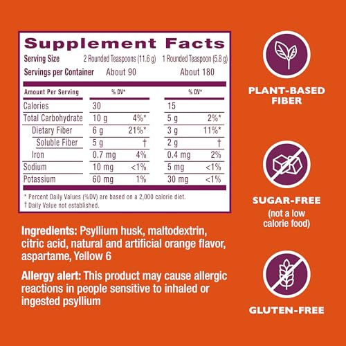 Psyllium Husk Fiber Powder – Digestive Support, Sugar-Free, 180 Servings