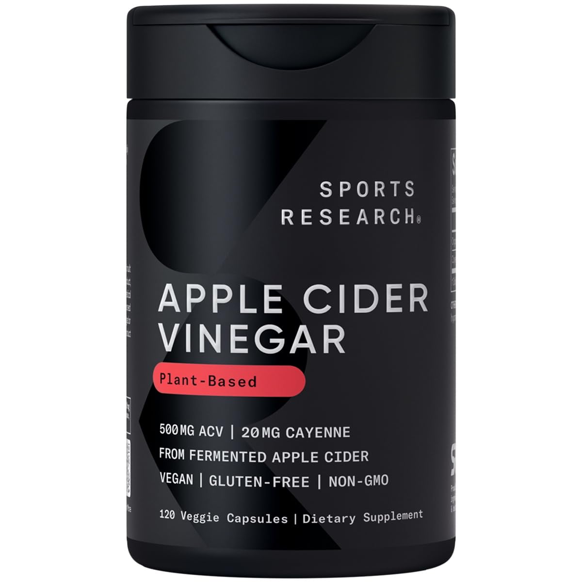 Apple Cider Vinegar Capsules with Cayenne for Digestion & Metabolism Support 120 Ct