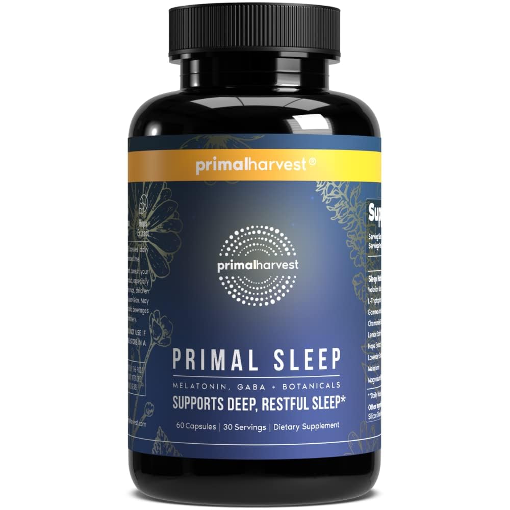 Sleep Support Supplement with Melatonin, GABA & Valerian for Deep Rest