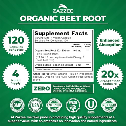 Beet Root Extract Capsules 20:1 for Nitric Oxide & Circulation Support