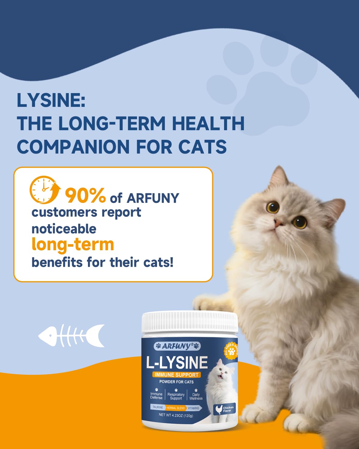 L-Lysine Immune & Respiratory Powder for Cats – Chicken Flavor