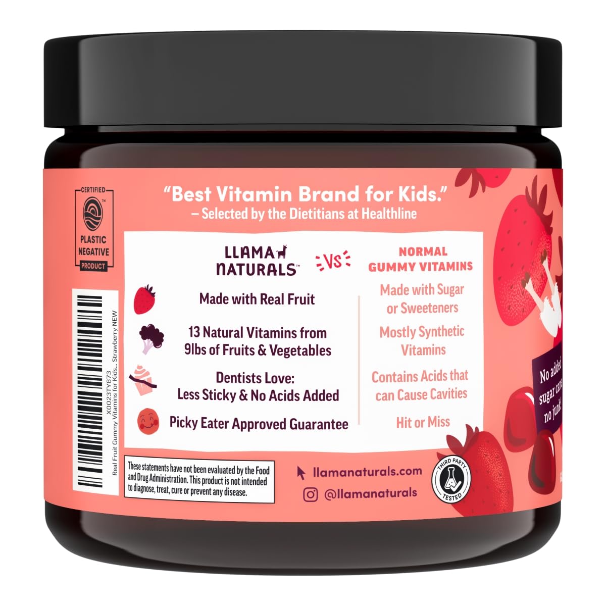 Kids Organic Multivitamin Gummies Vitamin D C 180 Count