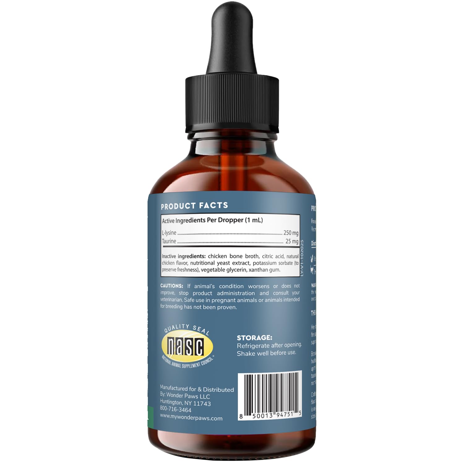L-Lysine Liquid Drops for Cats – Immune & Respiratory Support 60ml