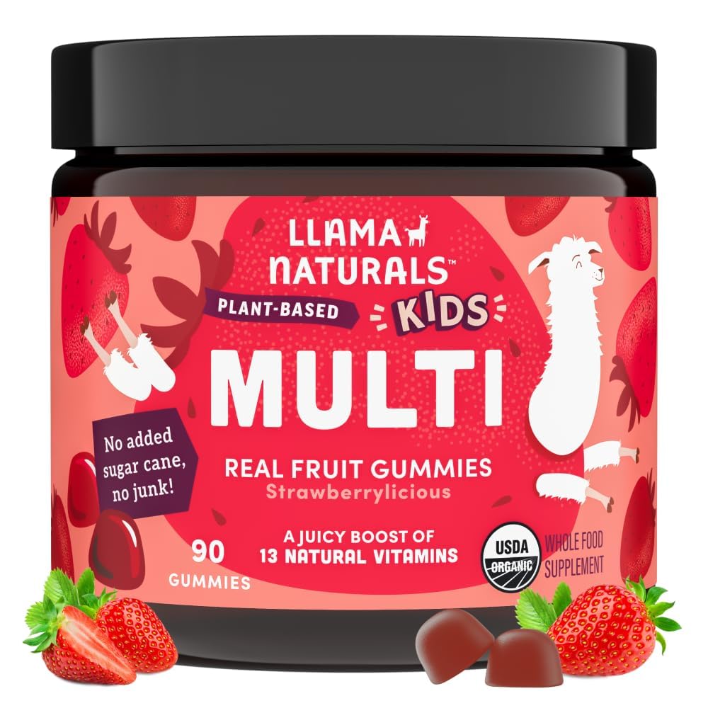 Kids Organic Multivitamin Gummies Vitamin D C 90 Count