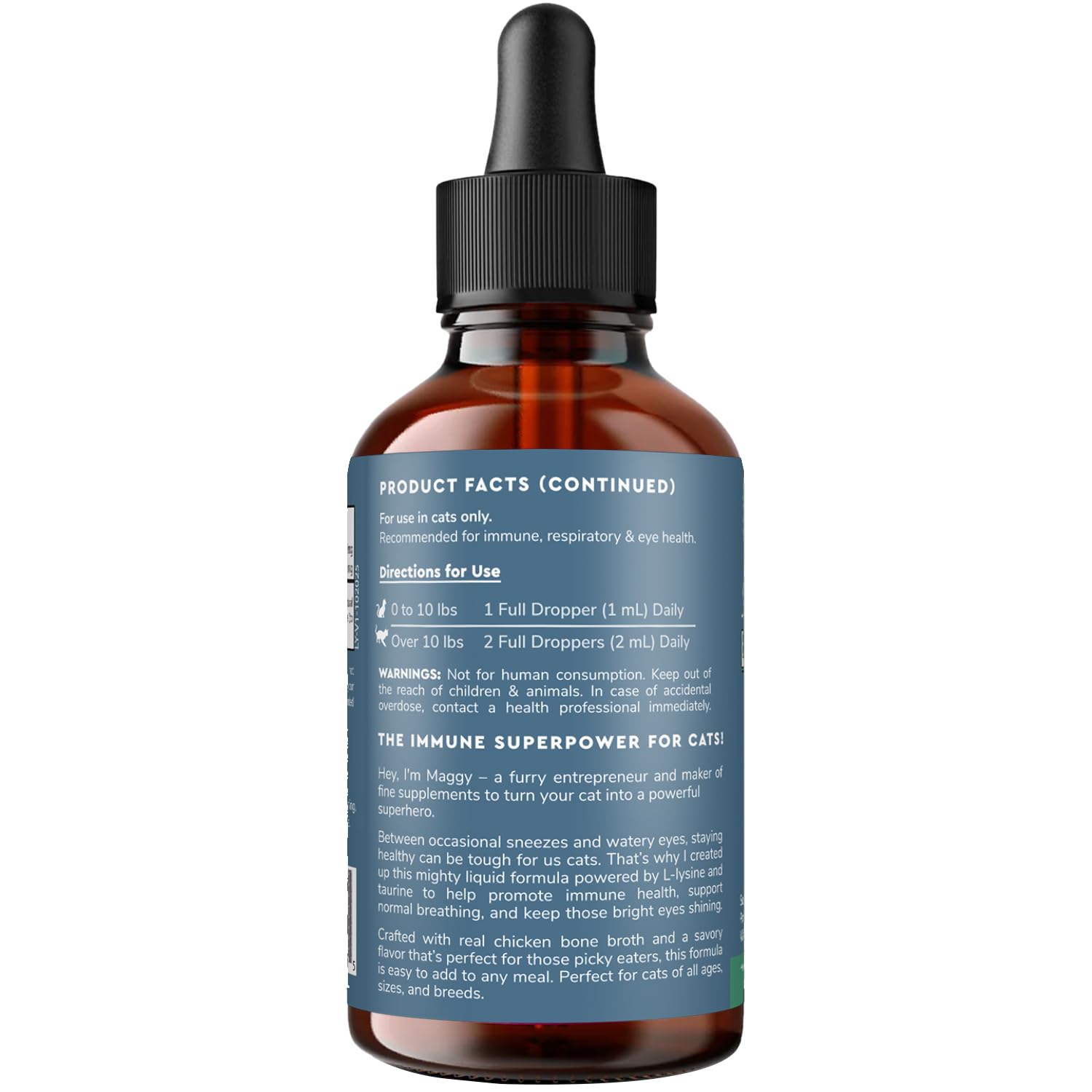 L-Lysine Liquid Drops for Cats – Immune & Respiratory Support 60ml