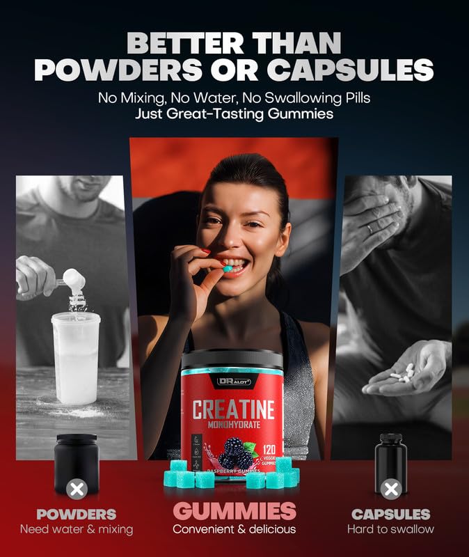 Creatine Monohydrate Energy Pre-Workout Gummies 5000mg Vegan