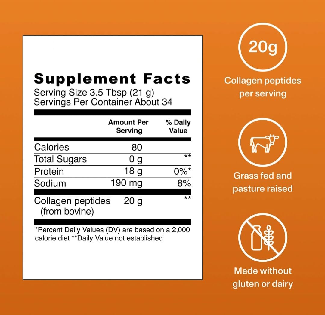 Salted Caramel Collagen Peptides Powder Skin Support 25.7oz