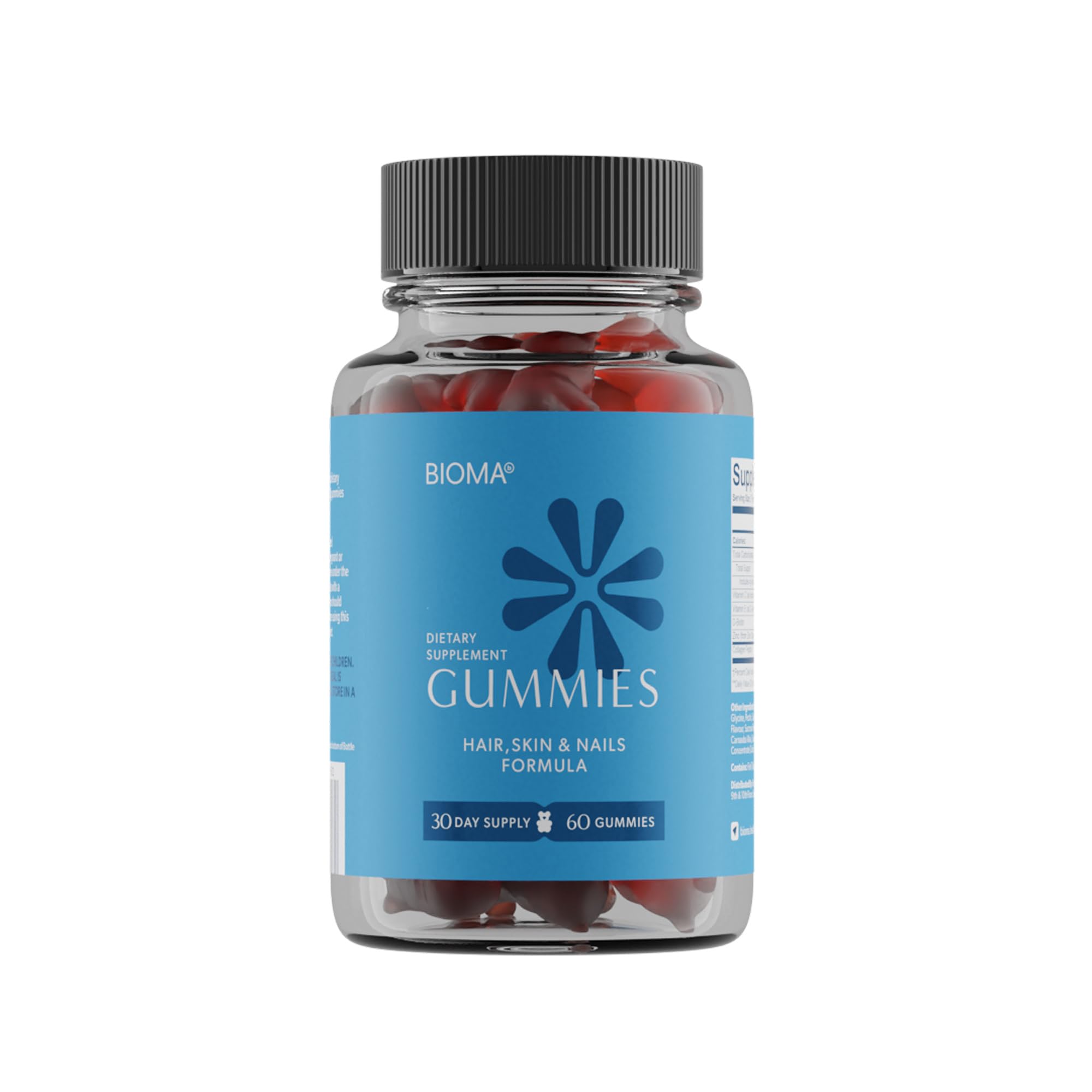 Hair Skin Nails Gummies Biotin Collagen Zinc 60 Count