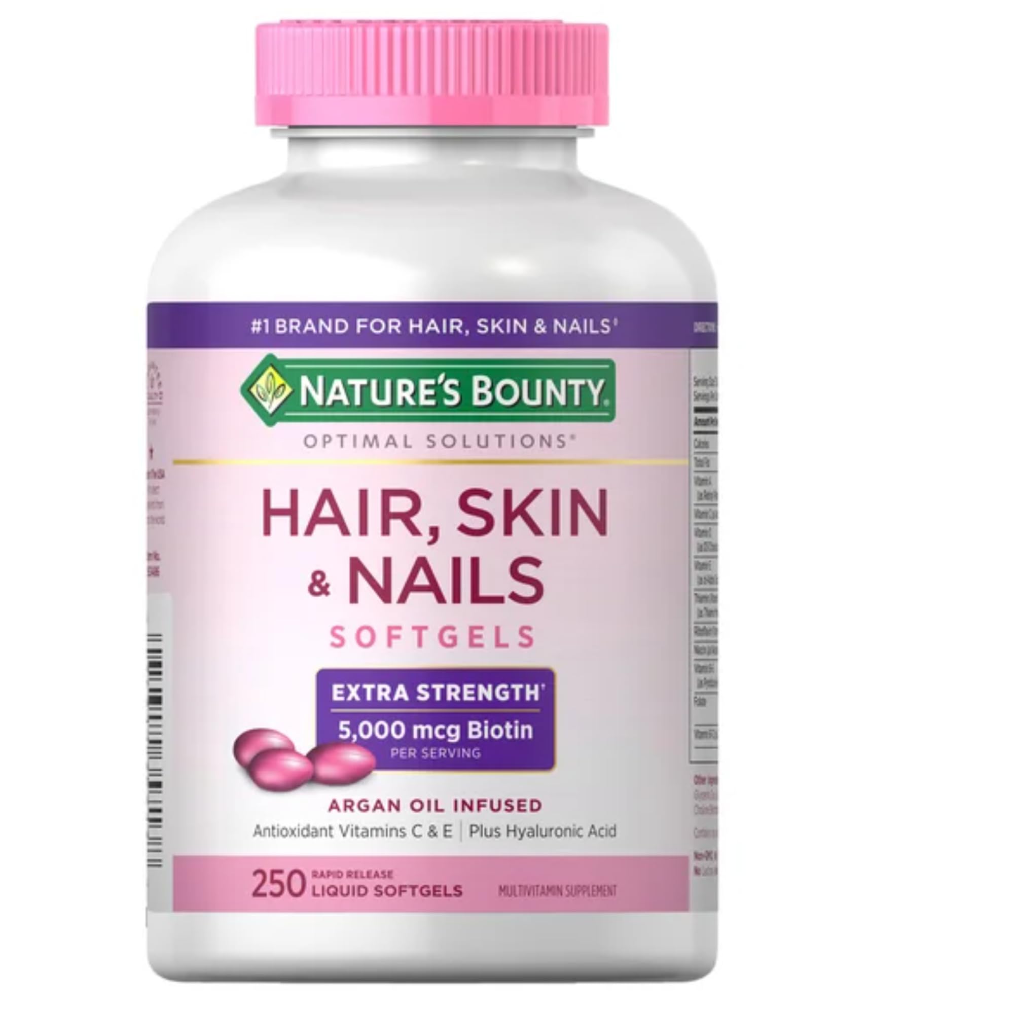 Hair Skin Nails Vitamins Biotin 5000mcg 250 Tablets