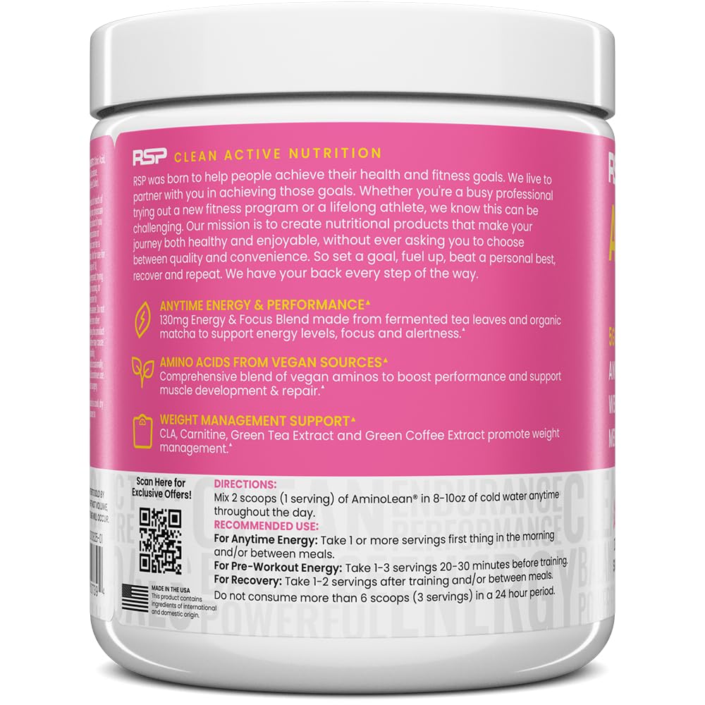 Amino Pre Workout Powder with BCAA & Caffeine – Energy, 30 Servings