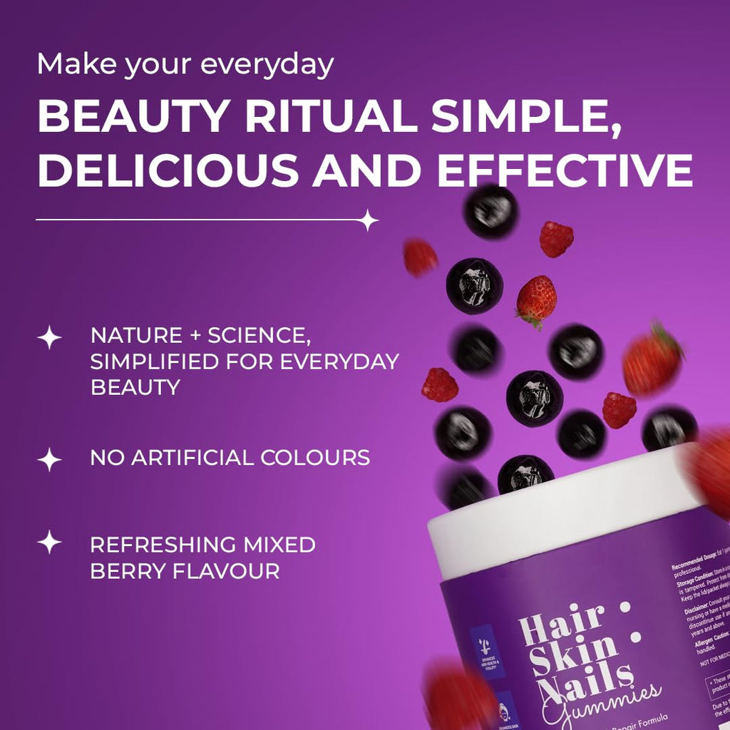 Hair Skin Nails Gummies Biotin 10000mcg 14 in 1 Formula