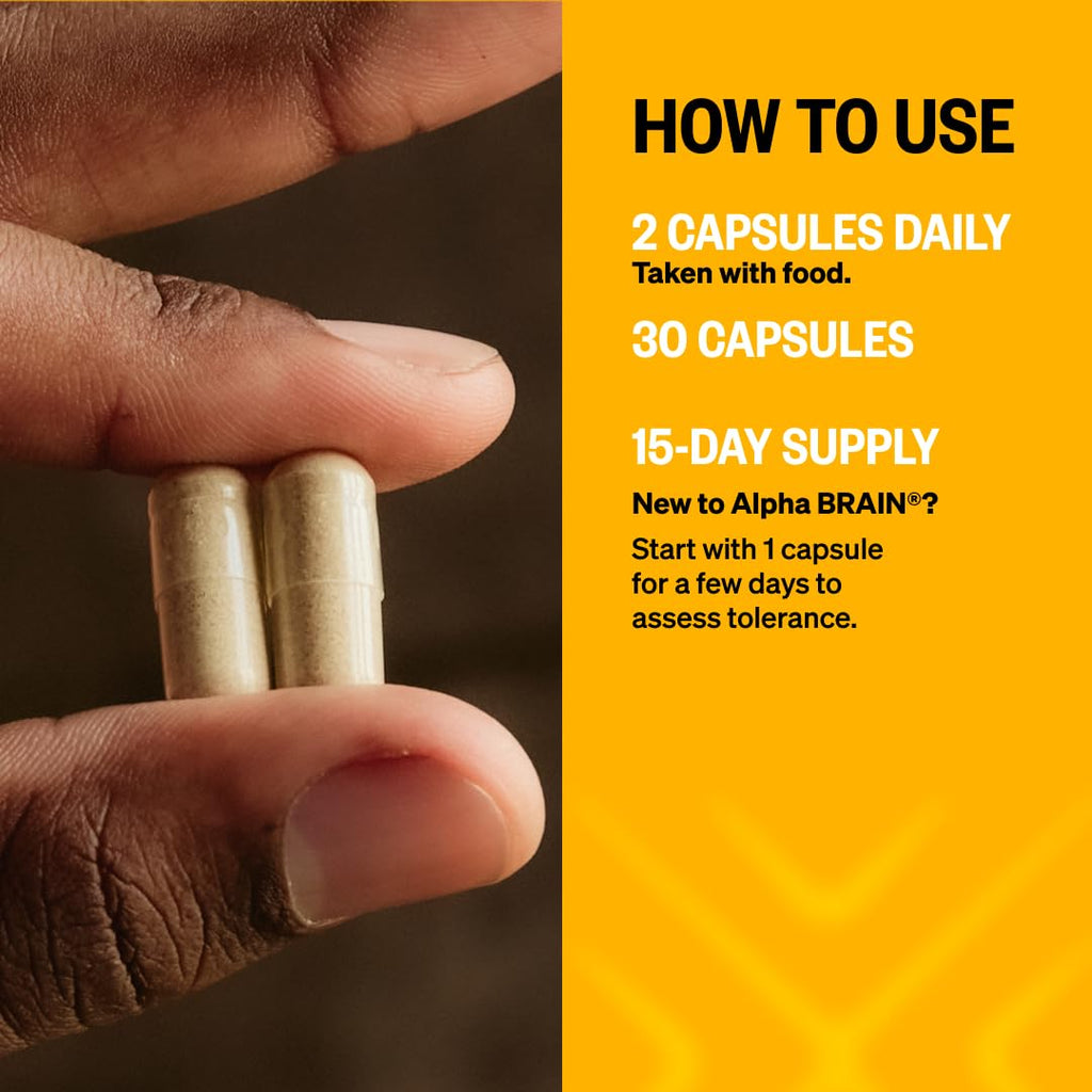 Nootropic Brain Capsules for Memory, Focus & Mental Clarity Support 90 Ct
