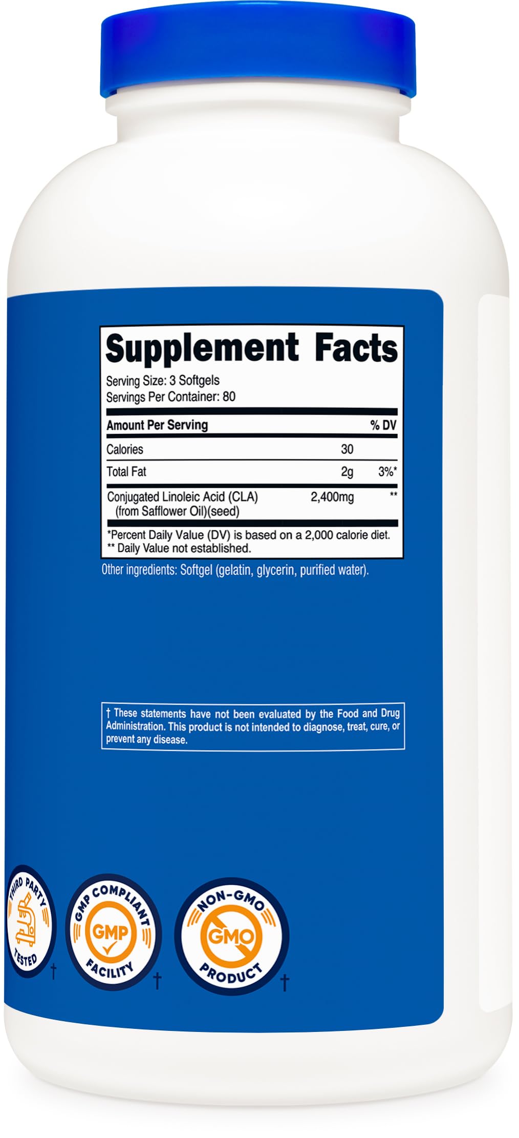 CLA 800mg Softgels for Fat Metabolism & Body Composition Support 240 Ct