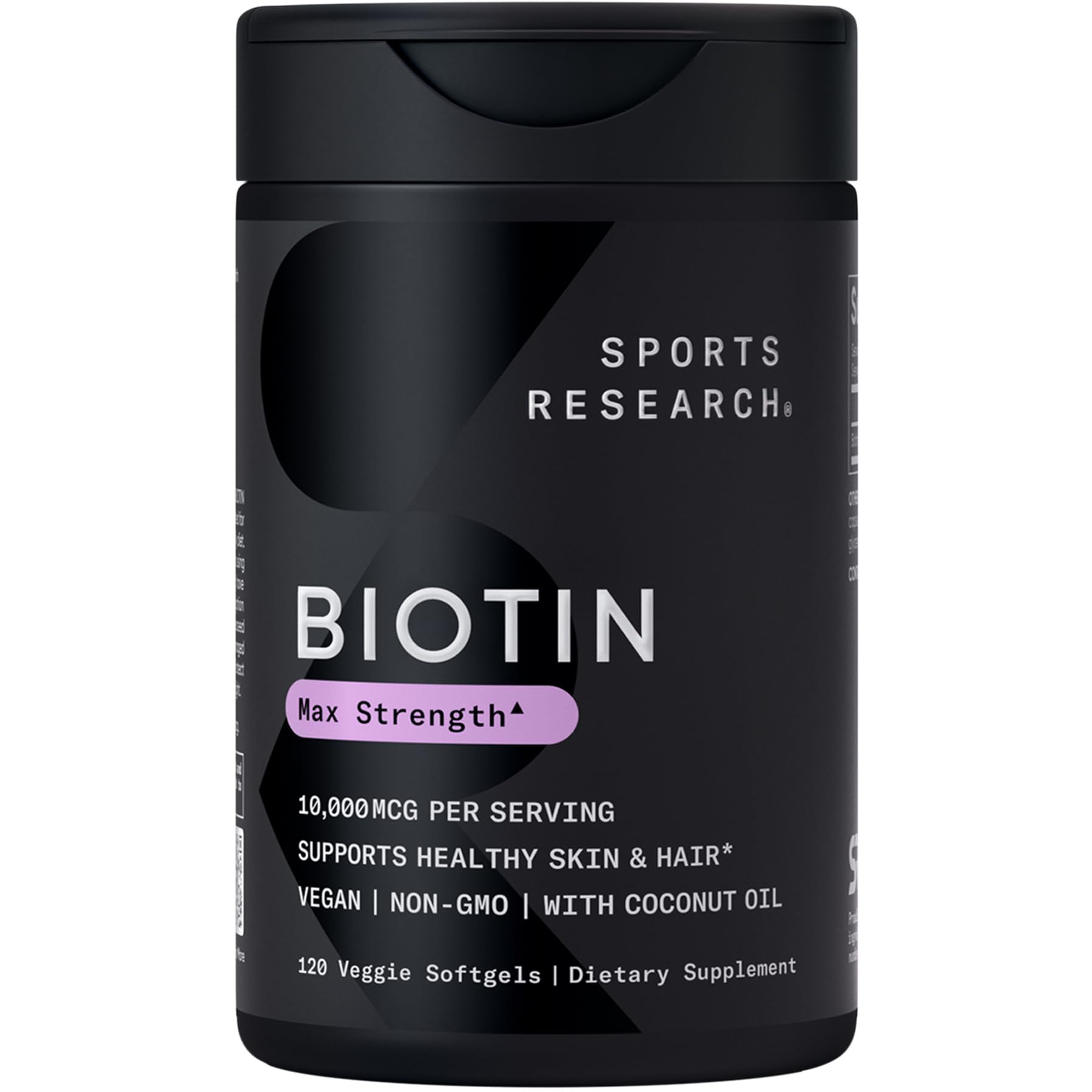 Biotin 10000mcg Hair Skin Support 120 Softgels