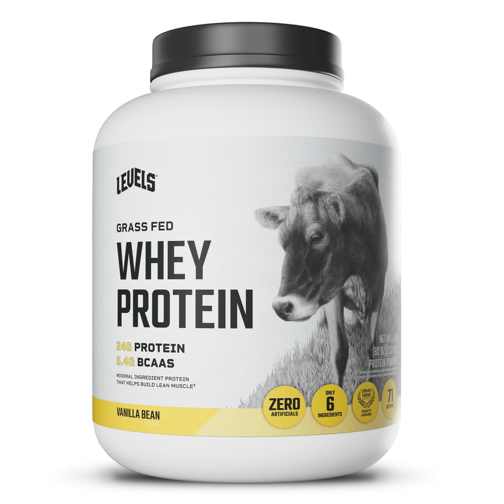 Grass-Fed Whey Protein Powder Vanilla – 24g Protein, 5 lb
