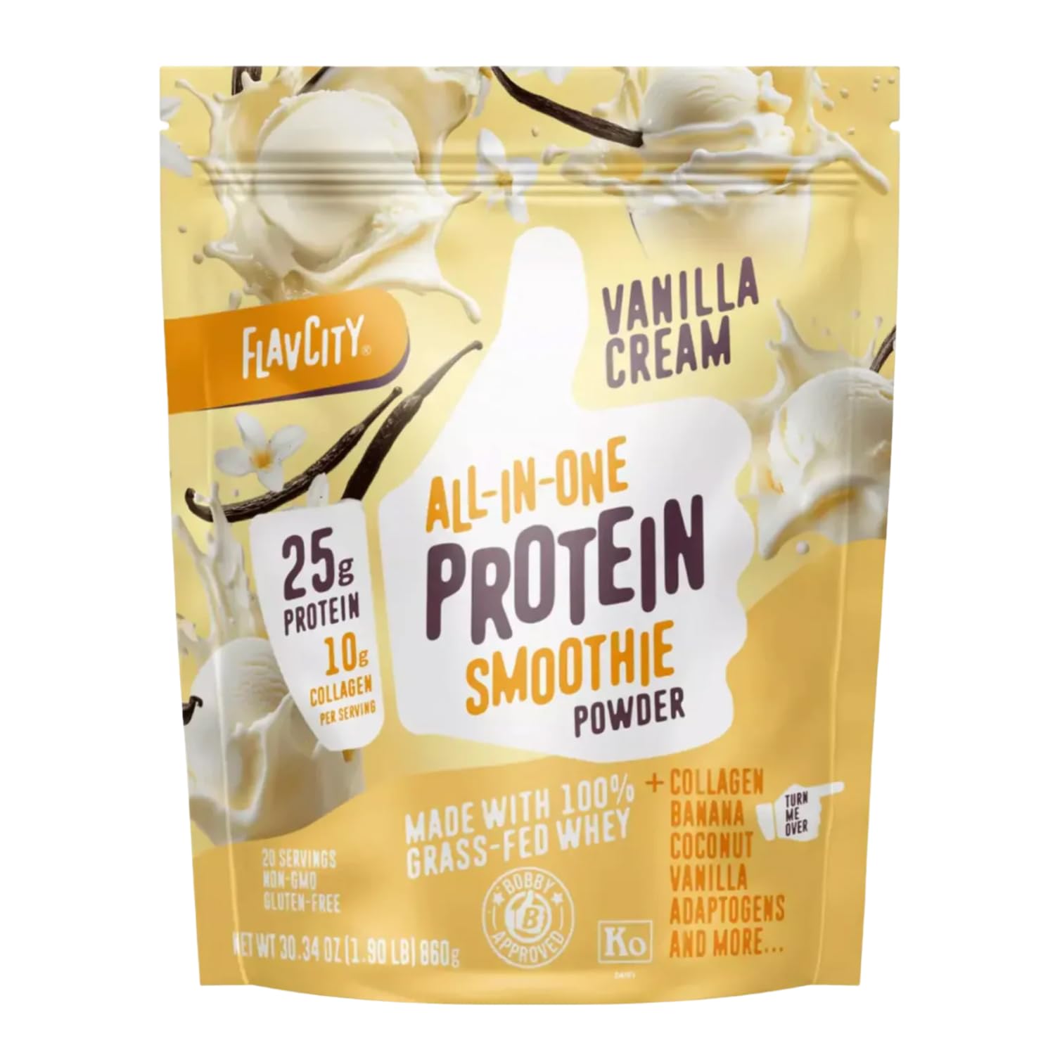 Vanilla Whey Protein Powder with Collagen & Mushrooms
