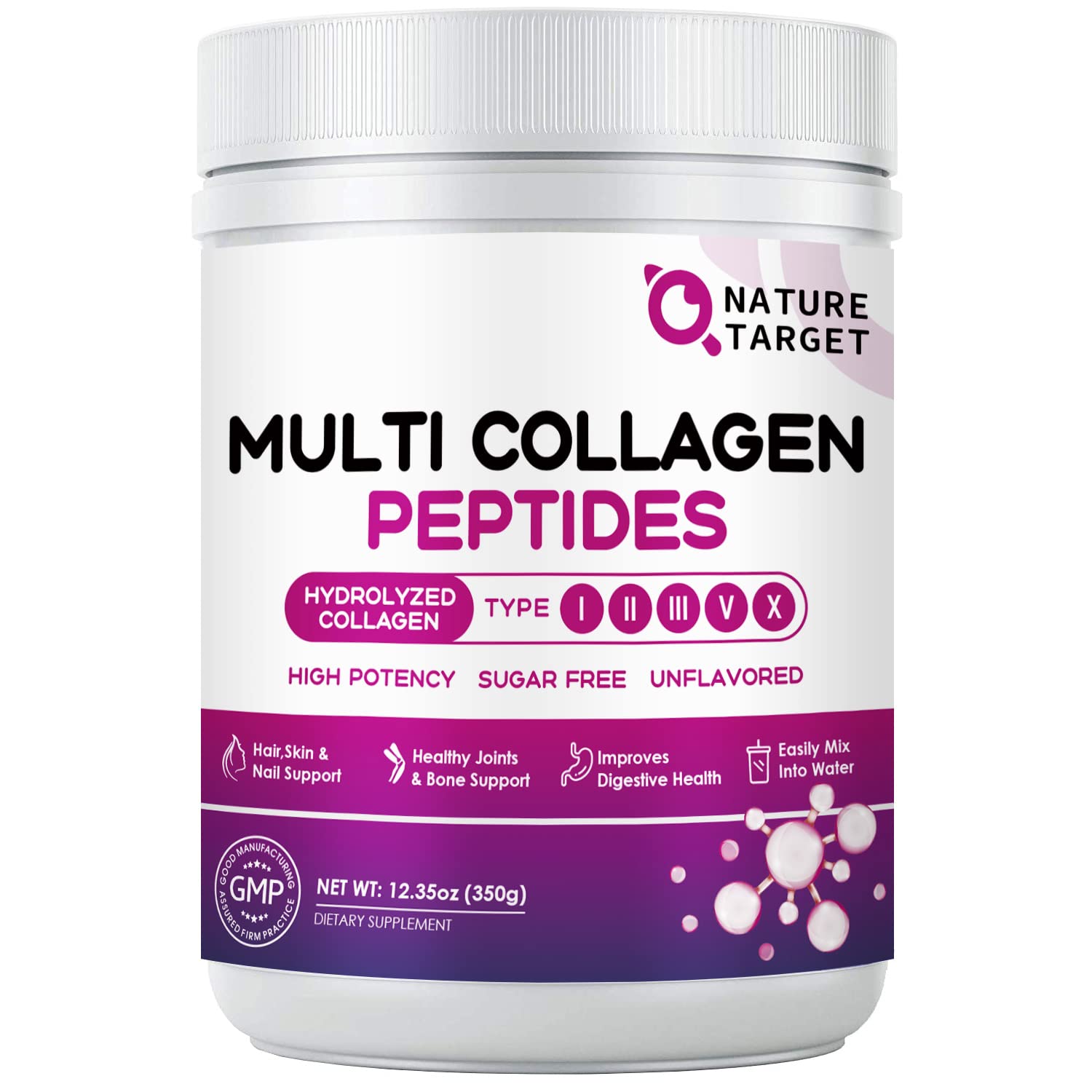 Multi Collagen Peptides Powder Hair Skin Nails 35 Servings