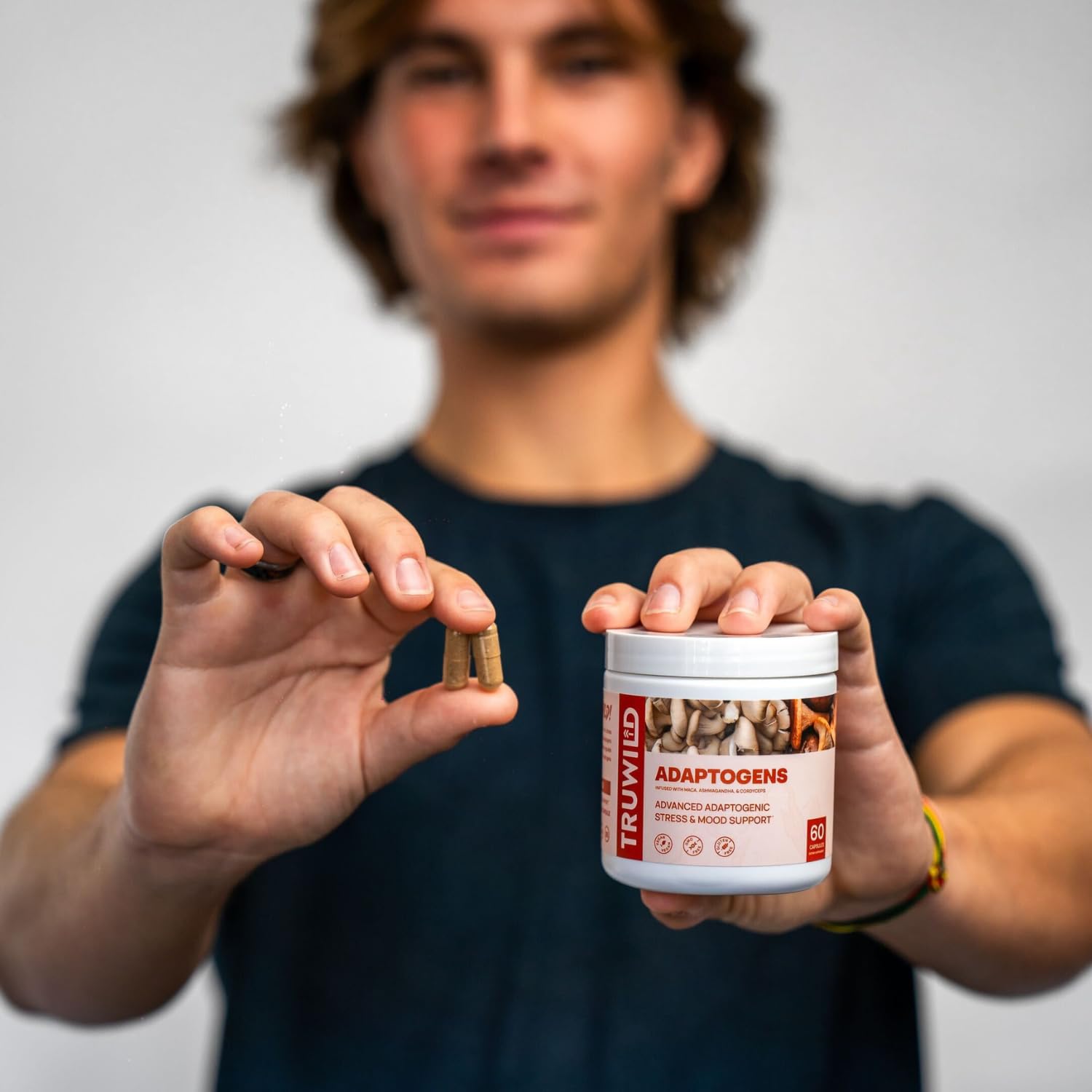 Adaptogen Mushroom Blend Capsules – Energy & Stress Support, 60 Ct