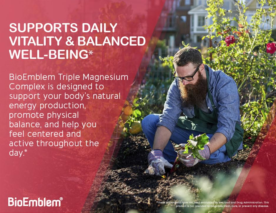 Triple Magnesium Complex 300mg – Glycinate, Malate & Citrate, 90 Caps