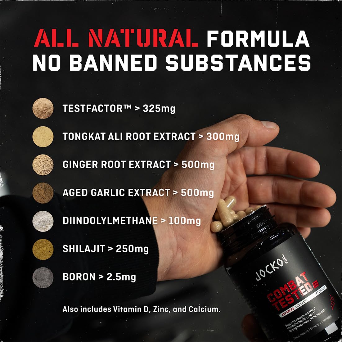 Testosterone Booster for Men – Strength & Endurance Support, 120 Ct