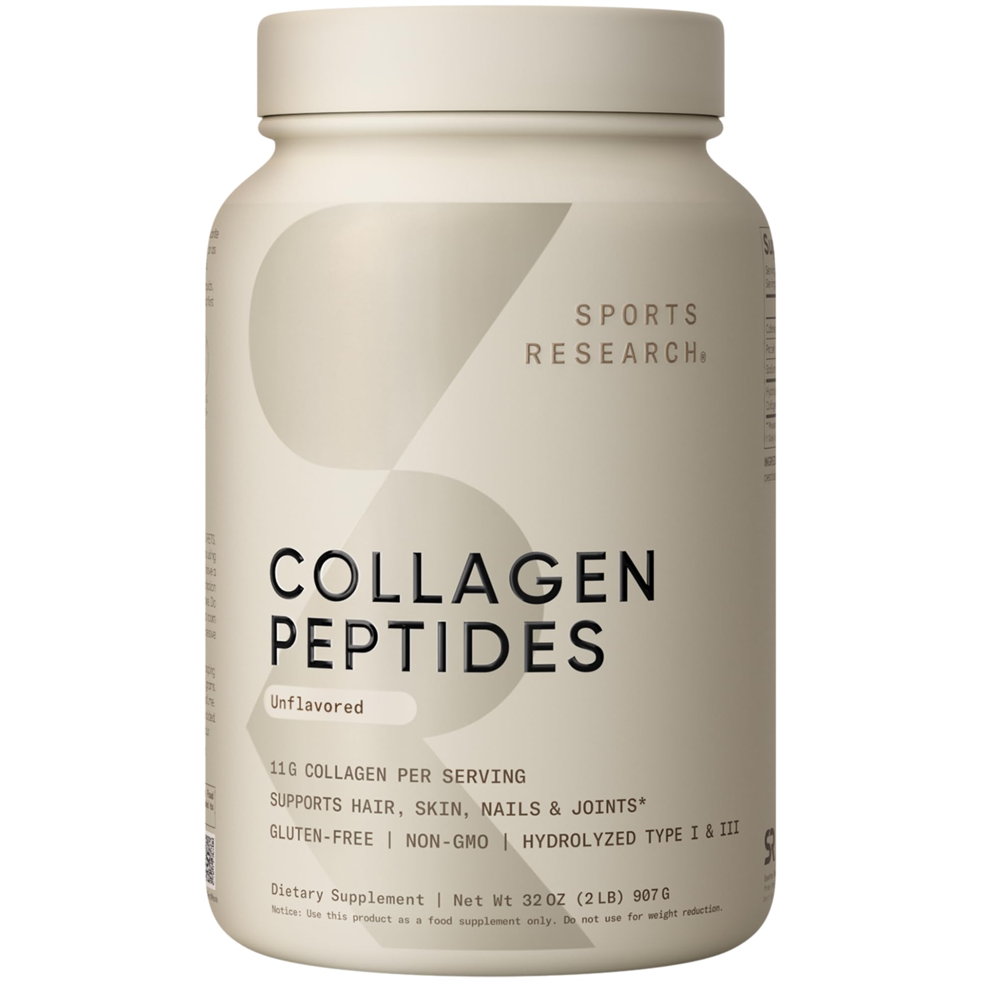 Collagen Peptides Powder Type I & III for Skin, Hair & Joint Support