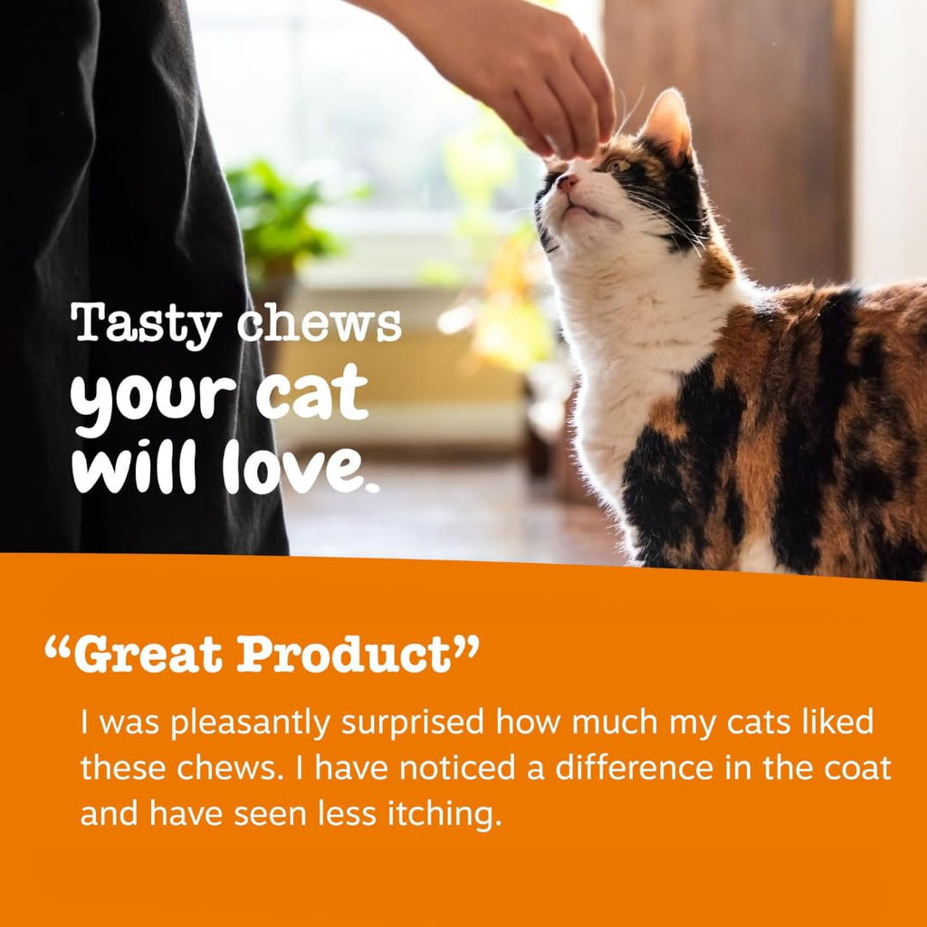 Allergy Relief Soft Chews for Cats – Omega-3 & Probiotics 60ct