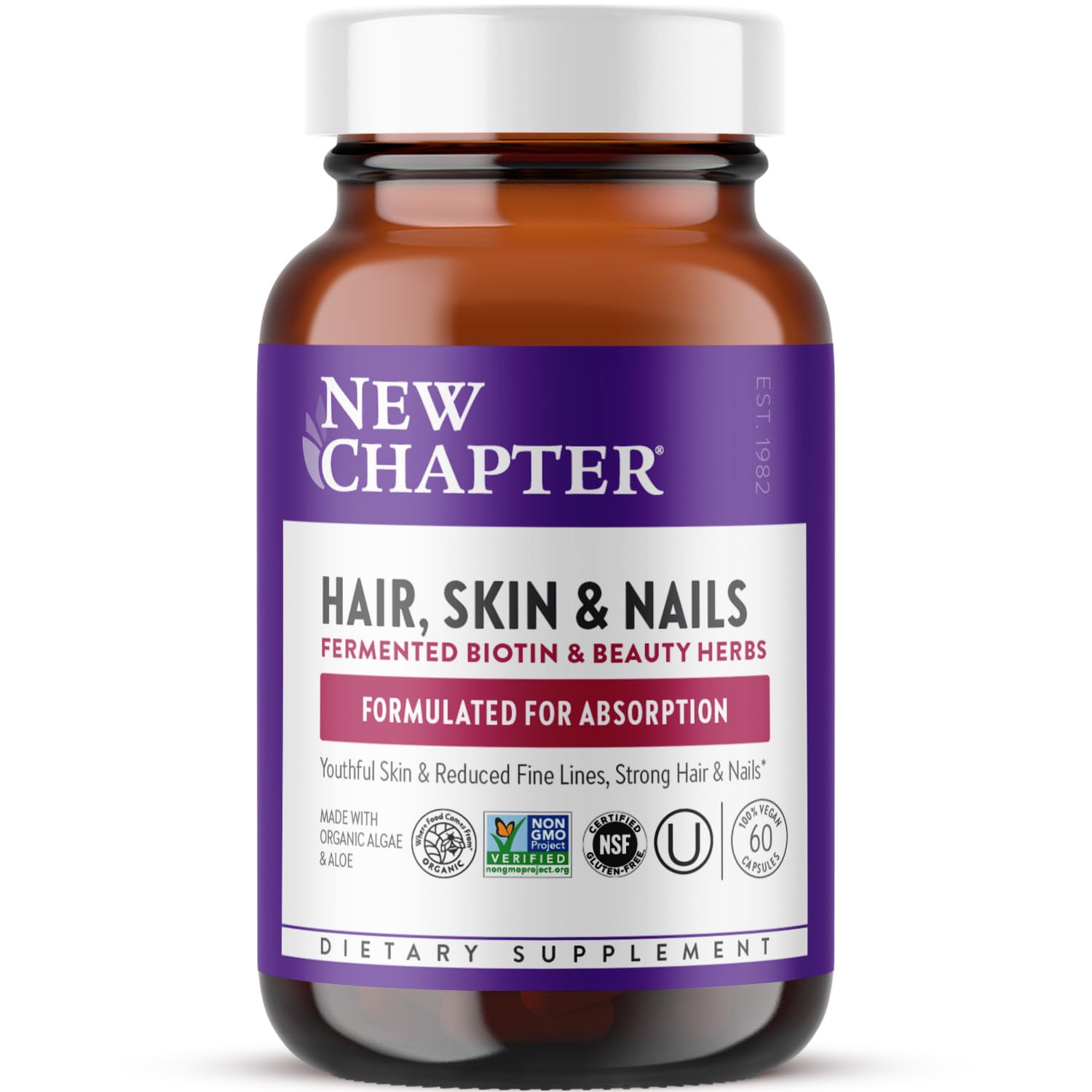 Biotin Hair Skin Nails Vitamins Astaxanthin 60 Count